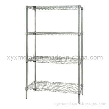 4-Tier Chrome Plated Wire Shelves Metal Display Rack
